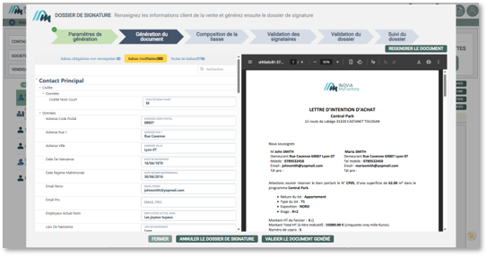Dossier de signature électronique MyFactory